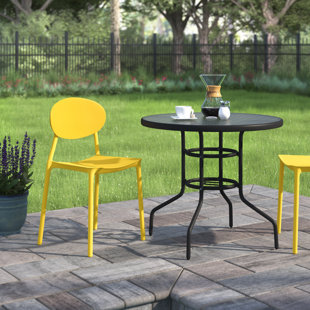 Yellow wrought iron 2024 patio furniture